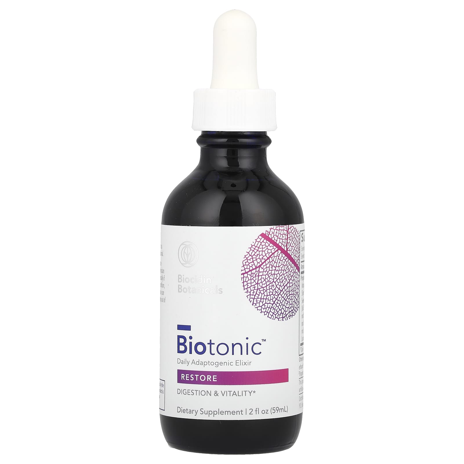 Biocidin Botanicals, Biotonic™, Daily Adaptogenic Elixir, 2 fl oz (59 ml) liquid UPC 899870002081 | HiLife Vitamins